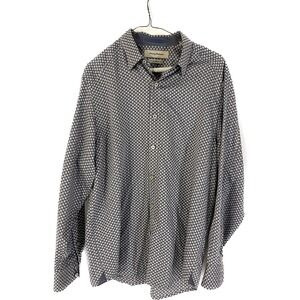 Tommy Bahama Dress Shirt Island Modern Fit Gray‎ Blue Button Up Medium